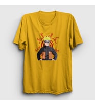 Presmono Unisex Sarı Fuinjutsu Anime Naruto T-Shirt 131900tt (Sarı)