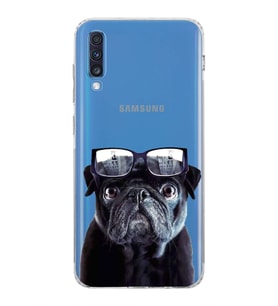 PrintiFy Samsung Galaxy A70S ile Uyumlu Köpek 3 Kamera Korumalı Şeffaf Kılıf