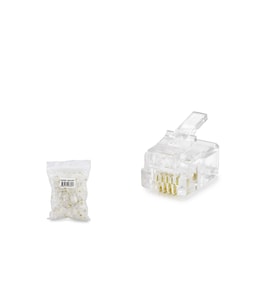 Rj11 Konnektör 4Pın Telefon 100Lü Paket Şeffaf HDX5059 TG-V 9143