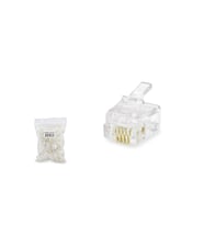 Rj11 Konnektör 4Pın Telefon 100Lü Paket Şeffaf HDX5059 TG-V 9143