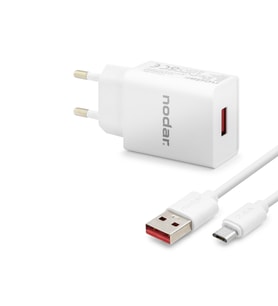 Micro Usb Hızlı Şarj Seti 12W 2.4A Usb Adaptörlü 1 M Pvc Kablolu Beyaz ND1004