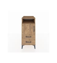 Kronos Komodin 2 Raflı 2 Çekmeceli Tek Kapaklı 44x59x96 Çam-Çam