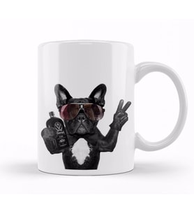Bulldog Pug Köpek Kupa Bardak Porselen
