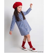 LCW Kids İndigo Taşlı Kız Çocuk Jean Elbise