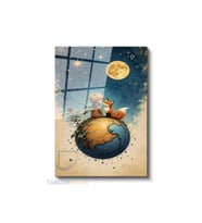 Dikey Cam Tablo Salon Duvar Tablosu Dikey Cam Kucuk Prens Yeni Ev Hediyesi Ofis Tablosu