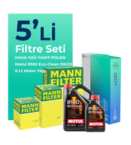 MANN Volkswagen Caddy 2.0 Dizel Filtre Bakım Seti Motul Motor Yağlı (2020-2025) 5 Li