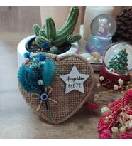 Kalp Şeklinde Söz-Nişan-Nikah-Kına-Bebek Hediyelik Hasır Magnet
