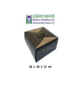 12 Kişilik Yaş Pasta Turta Kutusu 100 Adet - 076