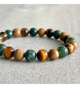 Alnis Atelier Jasper, Kaplan Gözü ve Jade Doğal Taş Bileklik