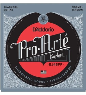 D'Addario EJ45FF Pro-Arte Carbon Klasik Gitar Tel Seti (Takım Tel) Normal Tansiyon, Karbon Fiber Alaşım, Parlak ve Net Ton