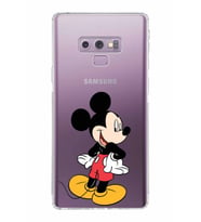 Samsung Galaxy Note 9  Kamera Korumalı Kapak Mickey Mouse Tasarımlı  Şeffaf  Kılıf