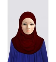 Pratik Başörtü Meryem Model Bordo