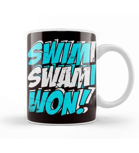 Funny Swim Swam Won Swimmer Swimming Pool Instructor Coach Kupa Bardak Porselen