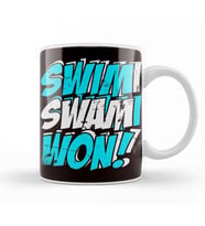 Funny Swim Swam Won Swimmer Swimming Pool Instructor Coach Kupa Bardak Porselen