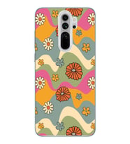 Xiaomi Redmi Note 8 PRO Uyumlu Çiçekler Tasarımlı Şeffaf Telefon Kılıfı