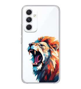 Samsung Galaxy A35 Uyumlu Aslan Tasarımlı Şeffaf Telefon Kılıfı