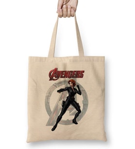 Avengers Viüva Negra Bez Çanta Uzun Saplı