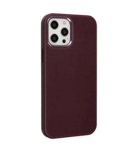 İphone 12 Pro Max Kılıf Asya Deri  - Mürdüm