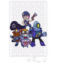 Carl Darryl Rico And Penny Brawl Stars Puzzle 240 Parça
