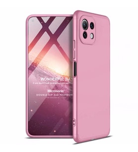 Microsonic Xiaomi Mi 11 Lite Kılıf Double Dip 360 Protective Rose Gold