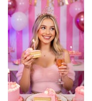 My Birthday Metal Taşlı Taç Rose Gold Renk Doğum Günü Parti Saç Aksesuarı