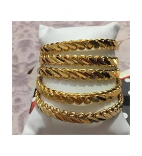 Zeygold 5 Adet Altın Kaplama Duble Adana Burma Bilezik Zeygold