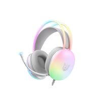 Rgb Gaming Oyuncu Mikrofonlu Kulaklık Oyuncu Kulaklığı Gamer Kulaklığı Kablolu (Beyaz)