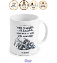 Makine Ustasına Özel Kupa Bardak Makine Ustası Hediye Baskılı Kupa
