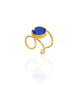 Kadir Jewellery 22 Ayar Altın Kaplama Kadın Zirkon Taşlı Yüzük