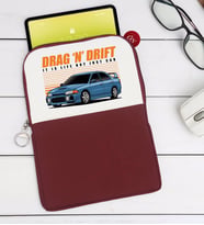 BK Gift Drag N Drift Tasarımlı Taşınabilir Koruyucu Tablet Kılıfı & Organizer Çanta - Bordo-1