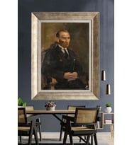 Gümüş Çerçeveli Atatürk Tablo za268
