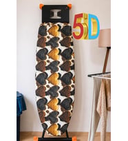 5D Özel Kumaş Keçeli Ütü Masası Kılıfı Masaya göre ayarlanabilir İpli Stoperli 55x140cm TÜYLÜ KALP