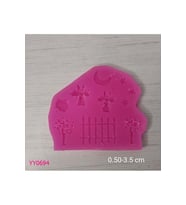 YY0694 Kedili Ağaçlı Yıldızlı Çoklu Model Silikon Kalıp