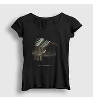 Presmono Kadın Siyah Tesseract Film interstellar T-Shirt 245802tt