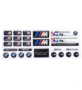 BMW VE M LOGOLU DAMLA STICKER TAKIM ( 27 PARÇA)