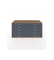 Kronos Konsol 10 Çekmeceli  176x59x99 Antrasit-Çam/Antrasit