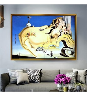 Altın Çerçeveli dekoratif tablo l857 (Gold)
