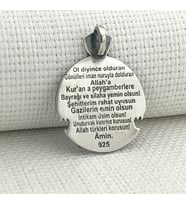 Göktürkce Yazılı  Bozkurt 925 Ayar Gümüş Erkek Kolye