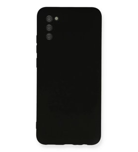 Newface Samsung Galaxy A03S Kılıf Nano içi Kadife Silikon - Siyah