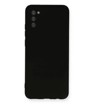 Newface Samsung Galaxy A03S Kılıf Nano içi Kadife Silikon - Siyah