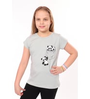Toontoy Kız Çocuk Baskılı Tişört (Yeşil)