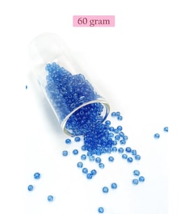 Dökme Cam Kum Boncuk (8/0) 3 mm - 60 Gram - Şeffaf Açık Mavi - BNC204