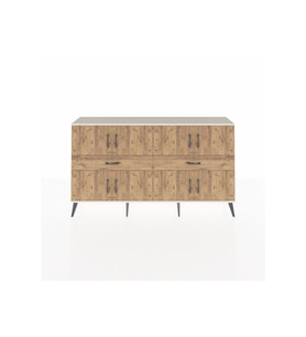 Arges Konsol 4 Raflı 2 Çekmeceli 8 Kapaklı 176x30x99 Aytaşı-Çam