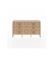 Arges Konsol 4 Raflı 2 Çekmeceli 8 Kapaklı 176x30x99 Aytaşı-Çam