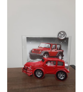 Kalemlikli Araba Fotoğraf Çerçevesi 10x15 cm (Kırmızı)
