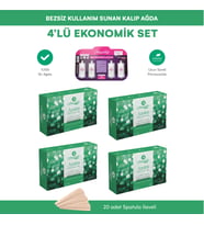 Smoothly Azulen Kalıp Ağda Ekonomik Set, El Ağdası KUAFÖR AĞDASI ERKEK SPORCU AĞDASI - 500 g. x 4 adet kalıp ağda