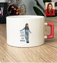 Kişiye Özel Karikatürlü Cute But Libra Terazi Burcu Lüks Fincan Doğum Günü Hediyesi