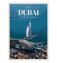 Dubai Tablo Ahşap Poster Dekoratifnı Ziyaret Edin