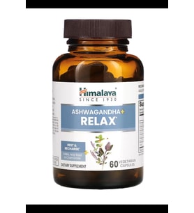 Himalaya Aswaganda + Relax GABA, Holy Basil & Chamomile 60 Vegetarian Capsul.Usa Version.3849 (Renksiz)