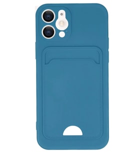 Newface Apple iPhone 12 Kılıf Kelvin Kartvizitli Silikon - Mavi